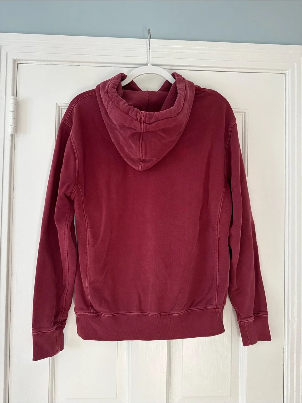 J. Crew Men's Hooded Pullover Sweatshirt - Dark Red